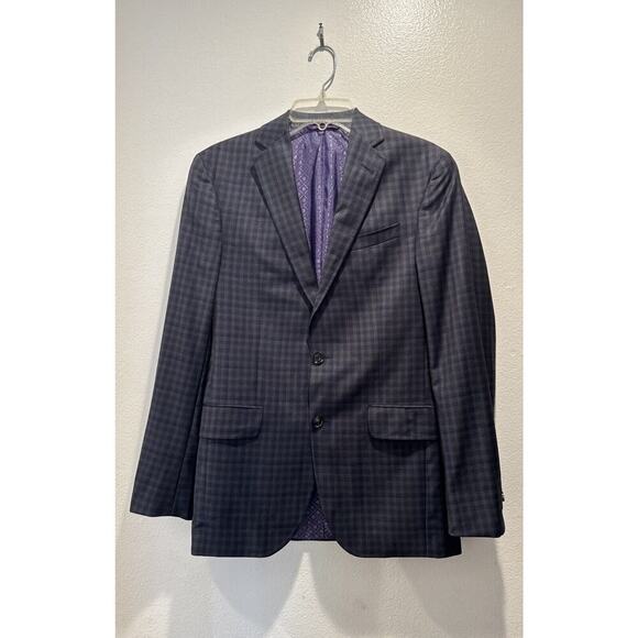 Ted Baker Other - Ted Baker LONDON Endurance Size 36R Checkered Jay SPJ Wool Blazer Sports Coat